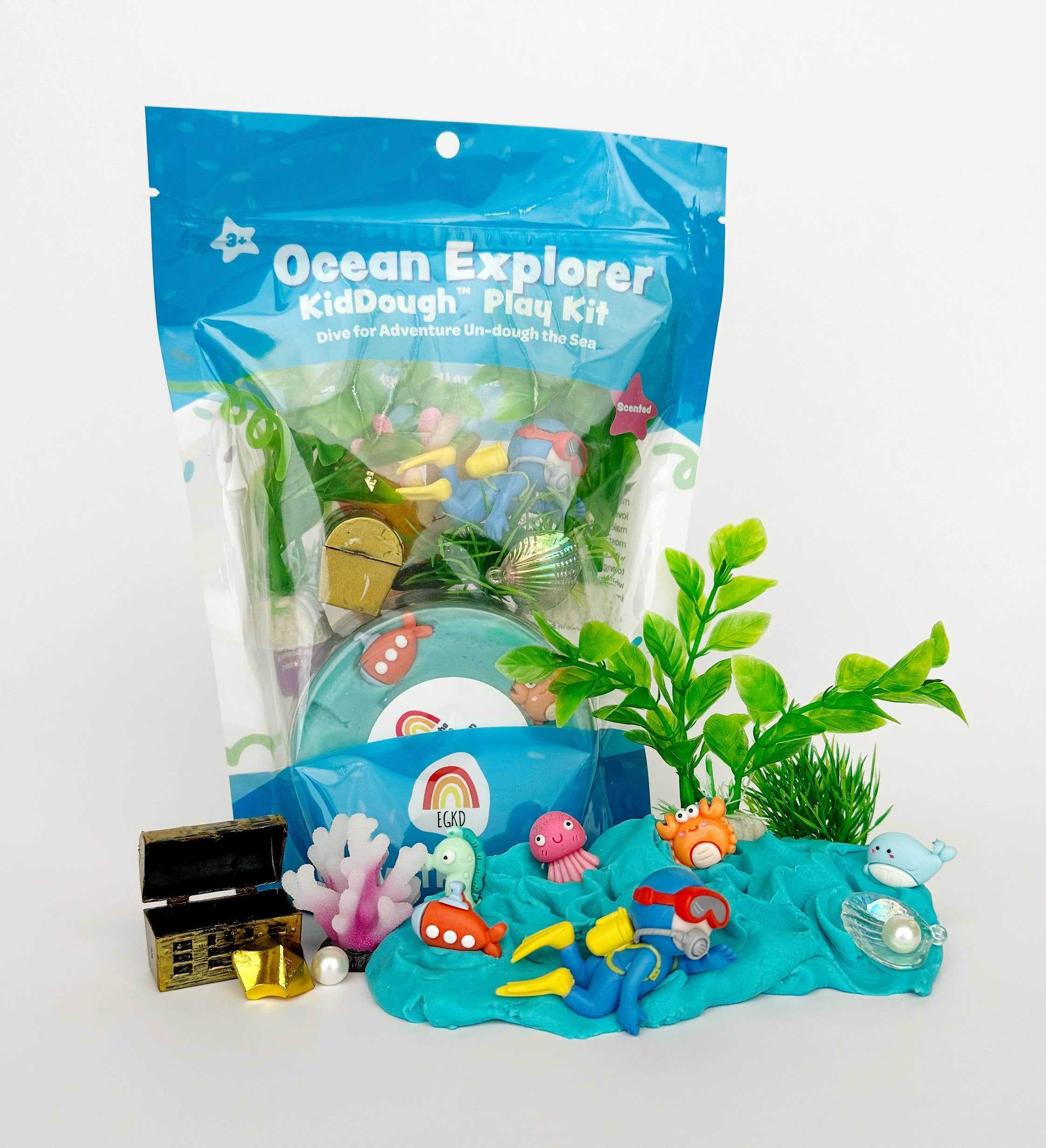 Ocean Explorer (Blue Hawaiian) KidDough Play Kit | Evergreen