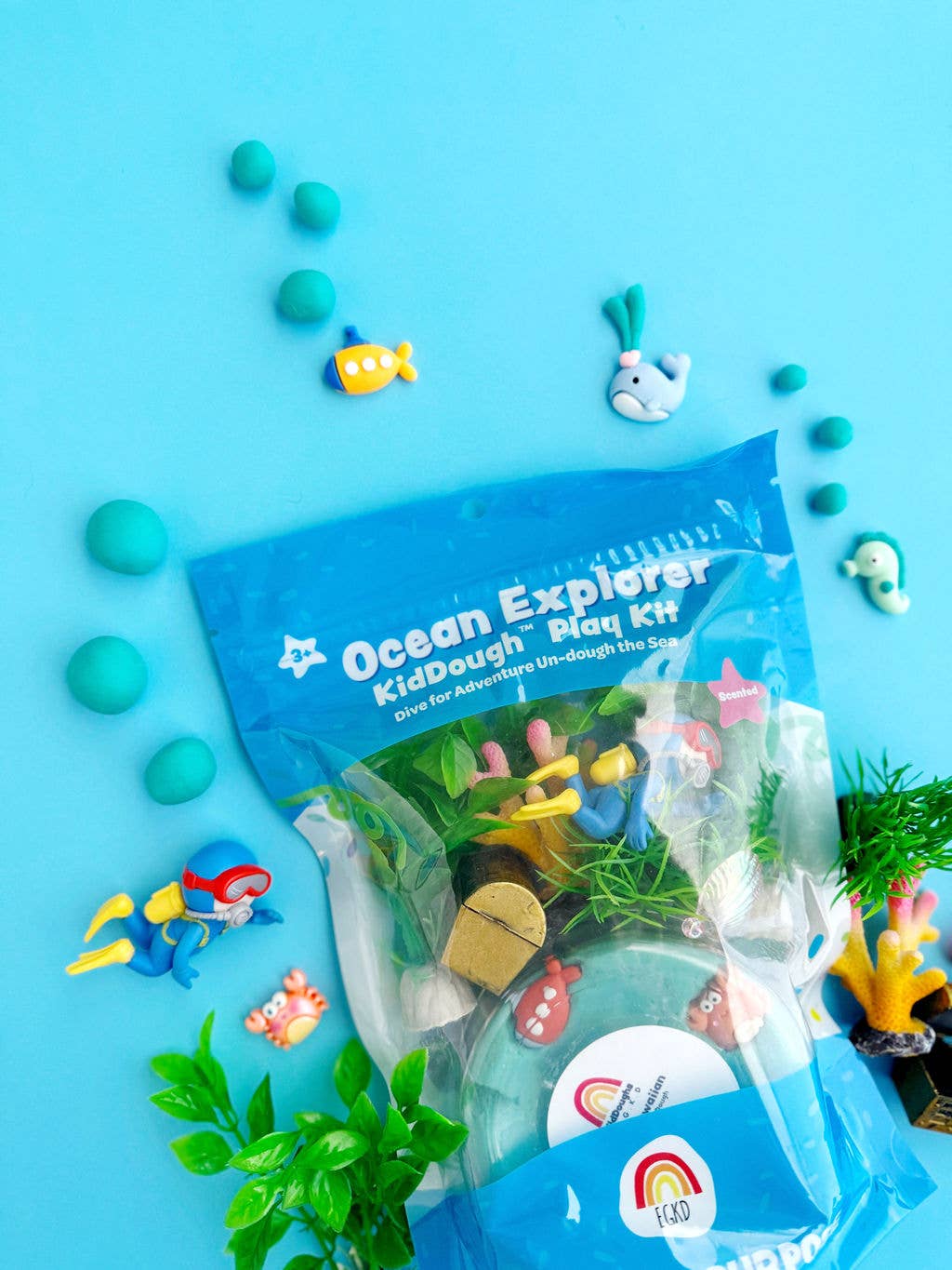 Ocean Explorer (Blue Hawaiian) KidDough Play Kit | Evergreen