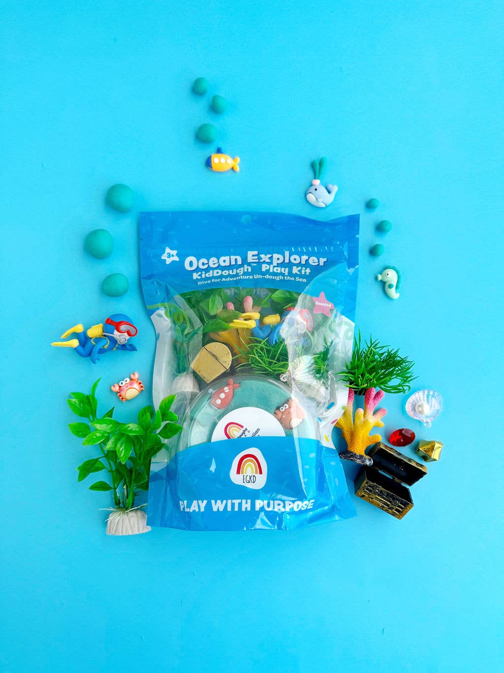 Ocean Explorer (Blue Hawaiian) KidDough Play Kit | Evergreen